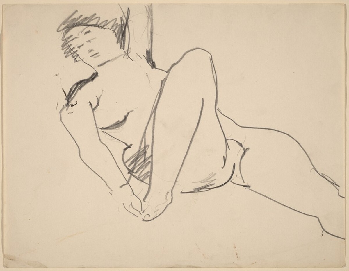 Nude Reclining to the Left, Right Hand Touching Foot by Mark Rothko