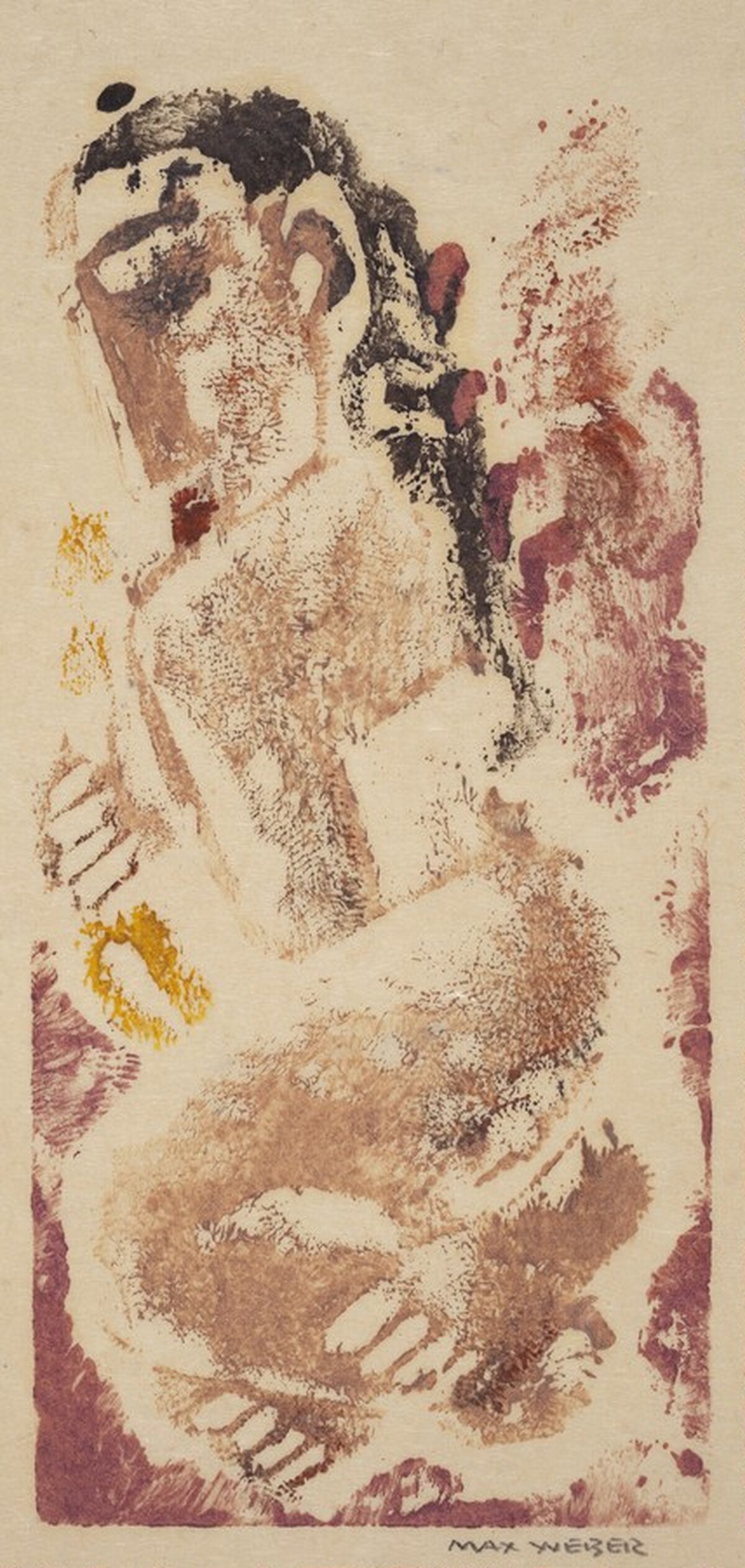 Crouching Nude by Max Weber