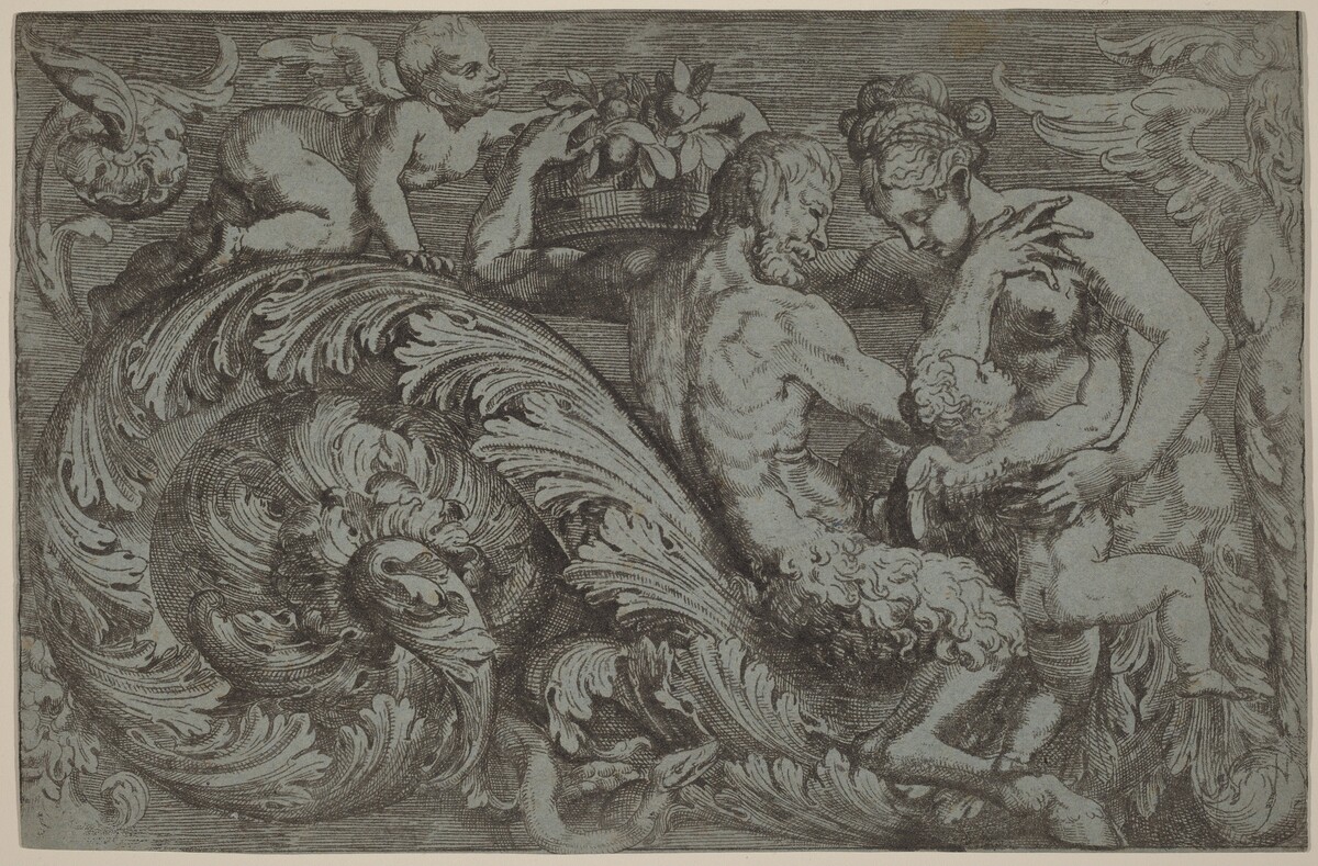 Decorative Panel with Mythological Figures by Angelo Falconetto