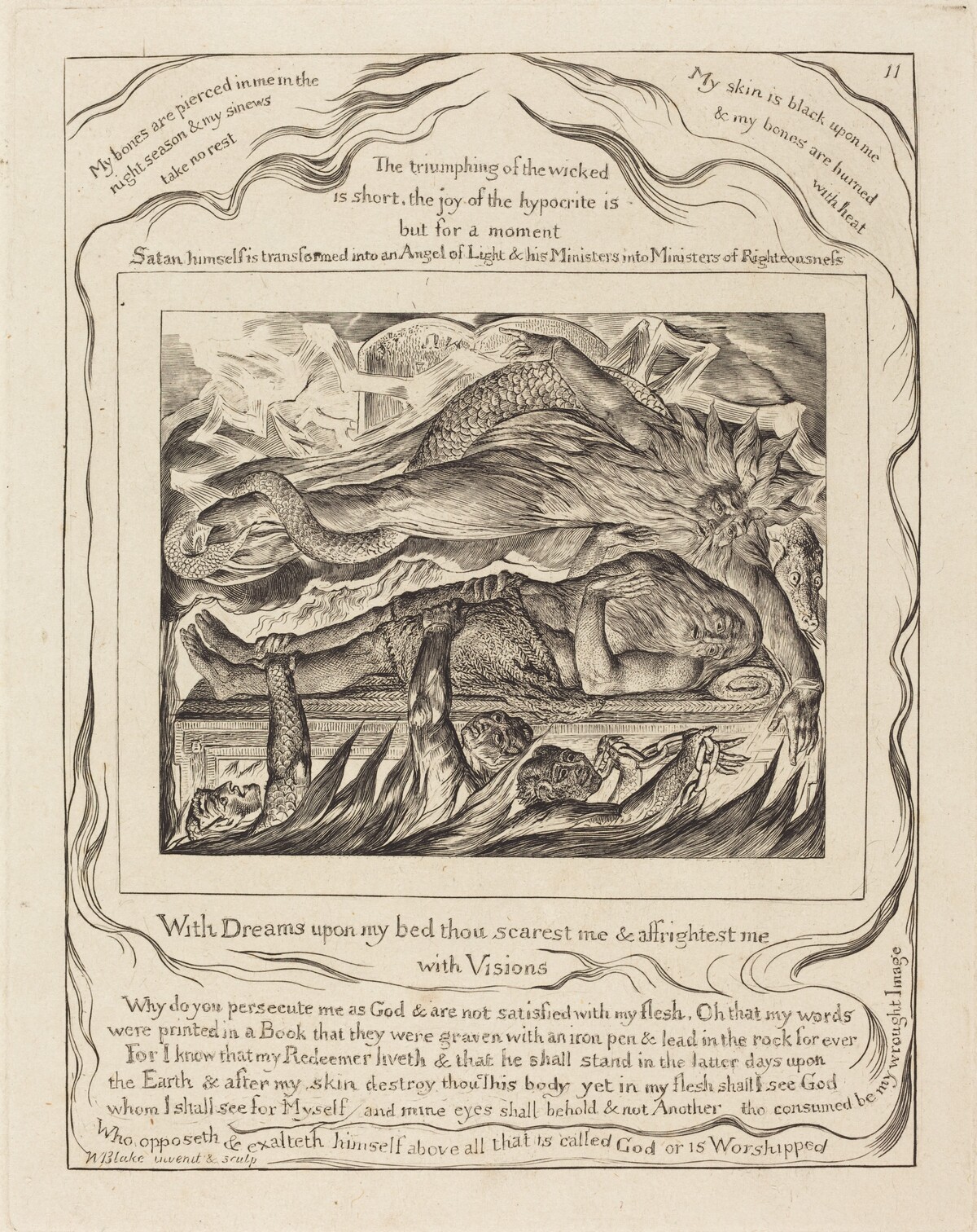 Job's Evil Dreams by William Blake