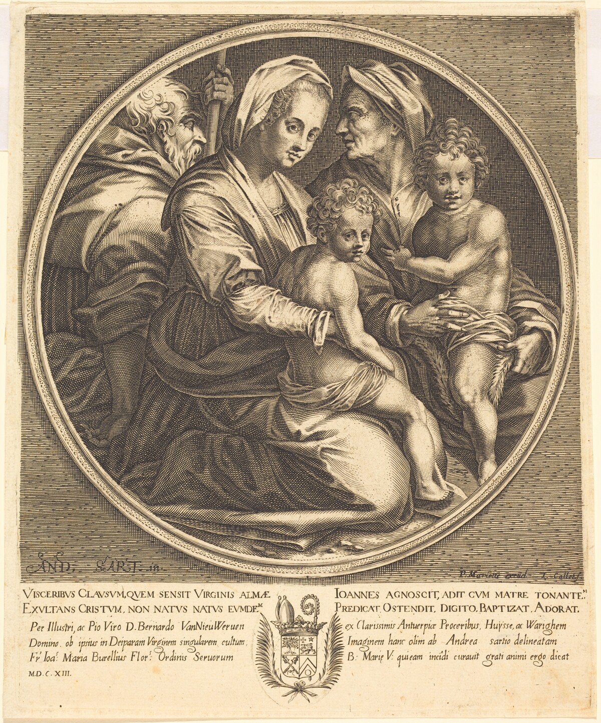 The Holy Family by Jacques Callot after Andrea del Sarto