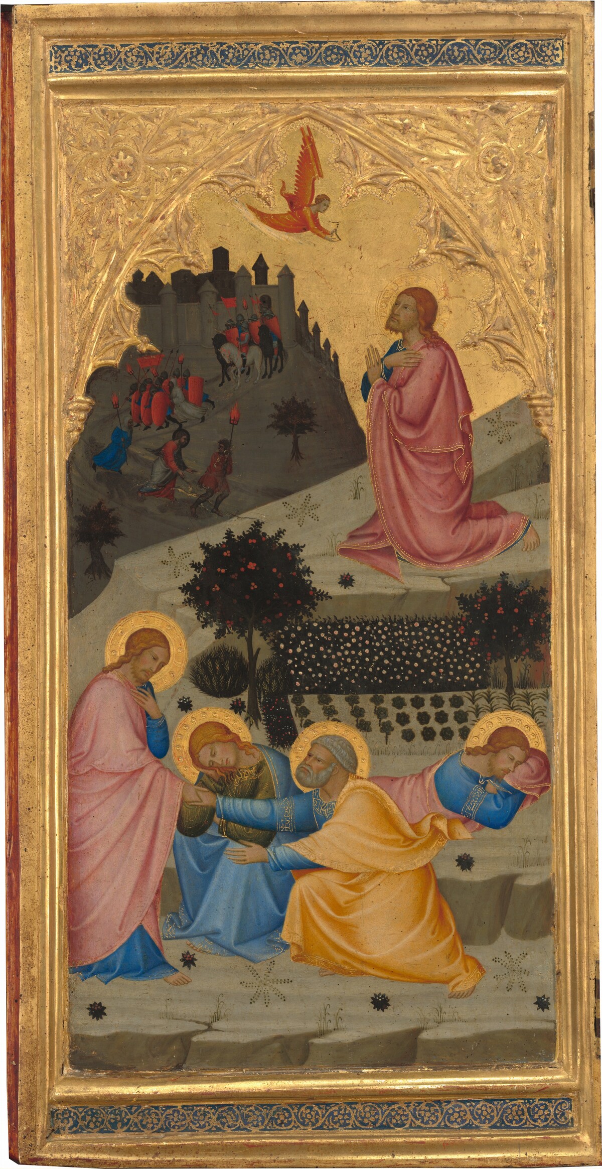 Scenes from the Passion of Christ: The  Agony in the Garden [left panel] by Andrea Vanni