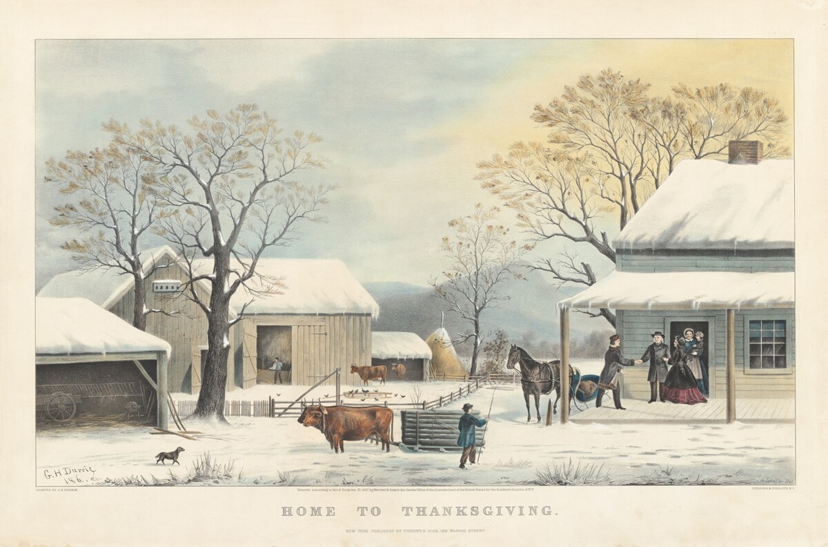 Home to Thanksgiving by John Schutler after George Henry Durrie