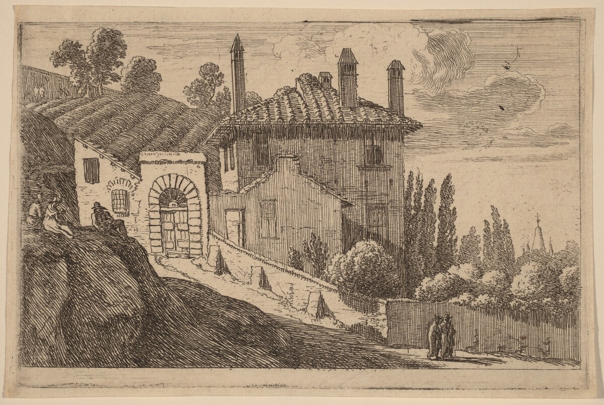 View of an Italian Villa by Herman van Swanevelt
