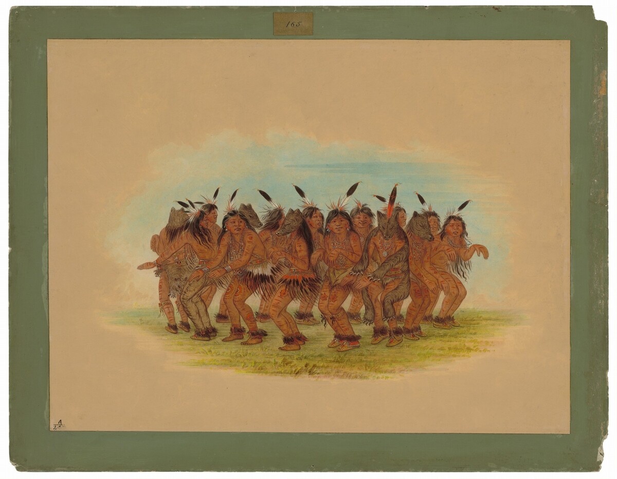 Bear Dance - K'nisteneux by George Catlin
