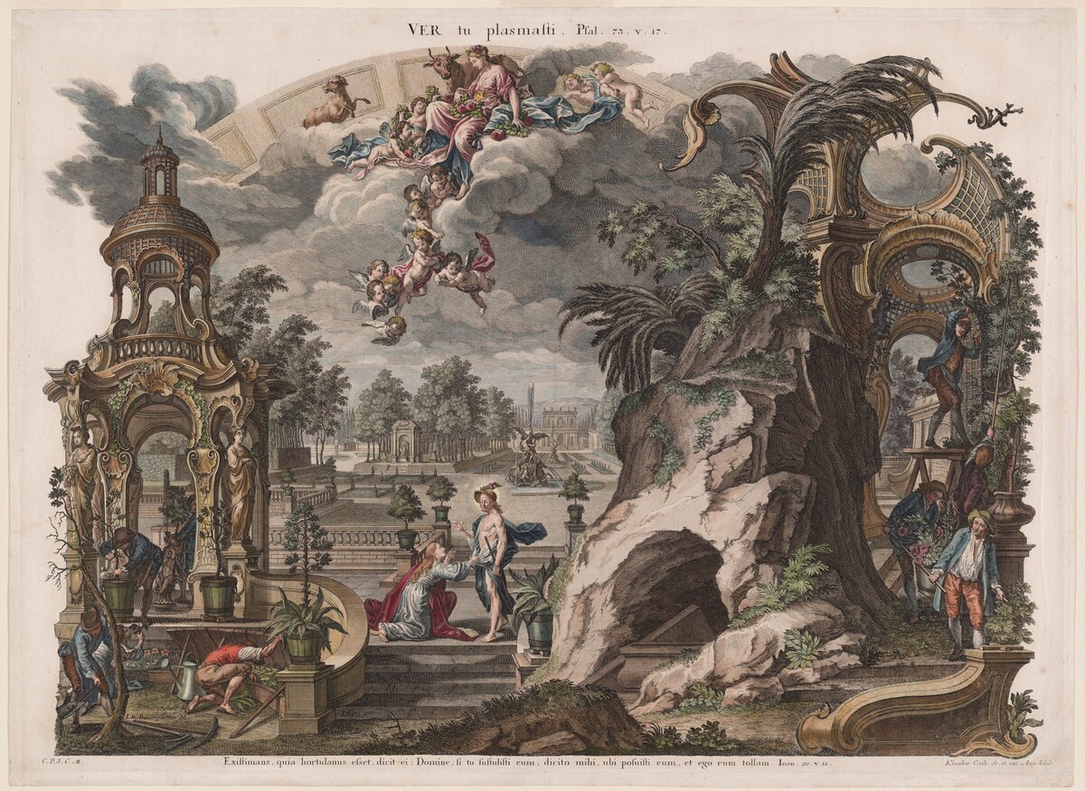 Spring by Joseph Sebastian Klauber, Johann Baptist Klauber, after Johann Wolfgang Baumgartner
