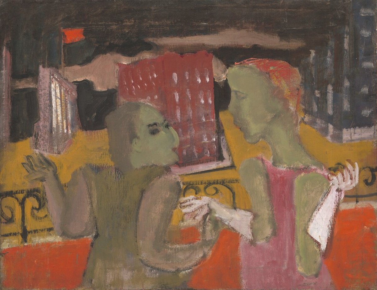 Untitled (two women before a cityscape) by Mark Rothko