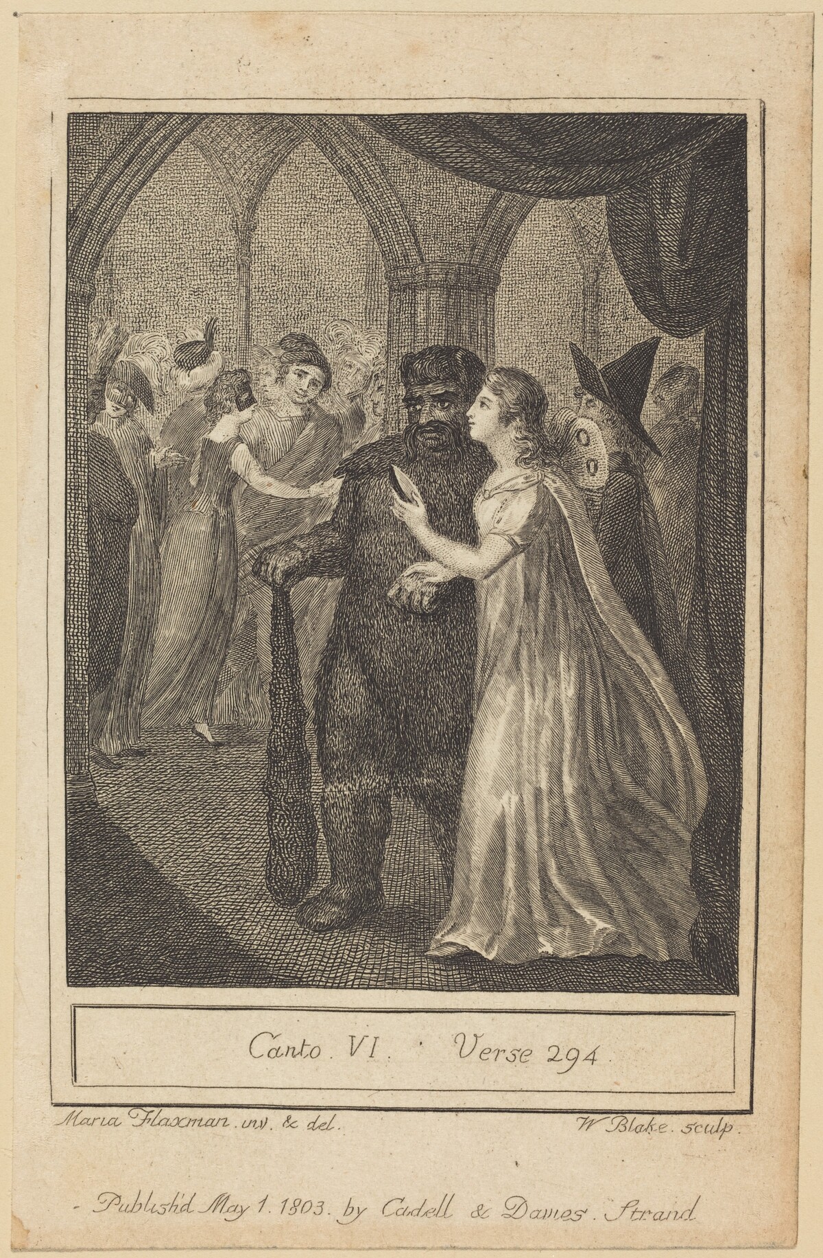 Canto VI, Verse 294 by William Blake after Mary Ann Flaxman