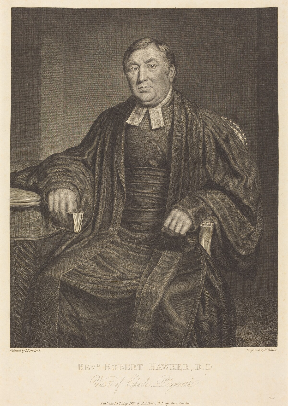 Reverend Robert Hawker, D.D. by William Blake after John Ponsford