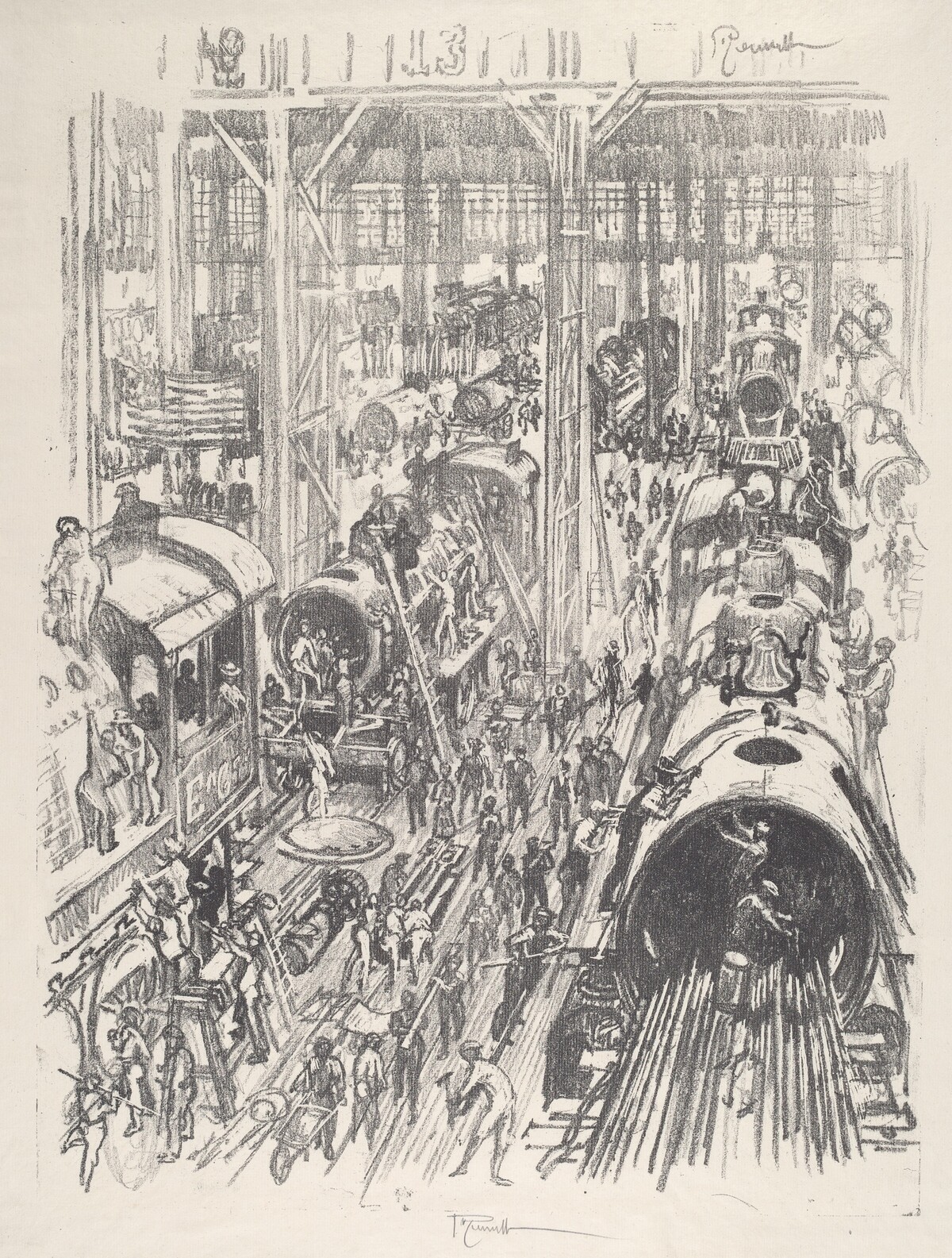 Building Engines for the Allies by Joseph Pennell