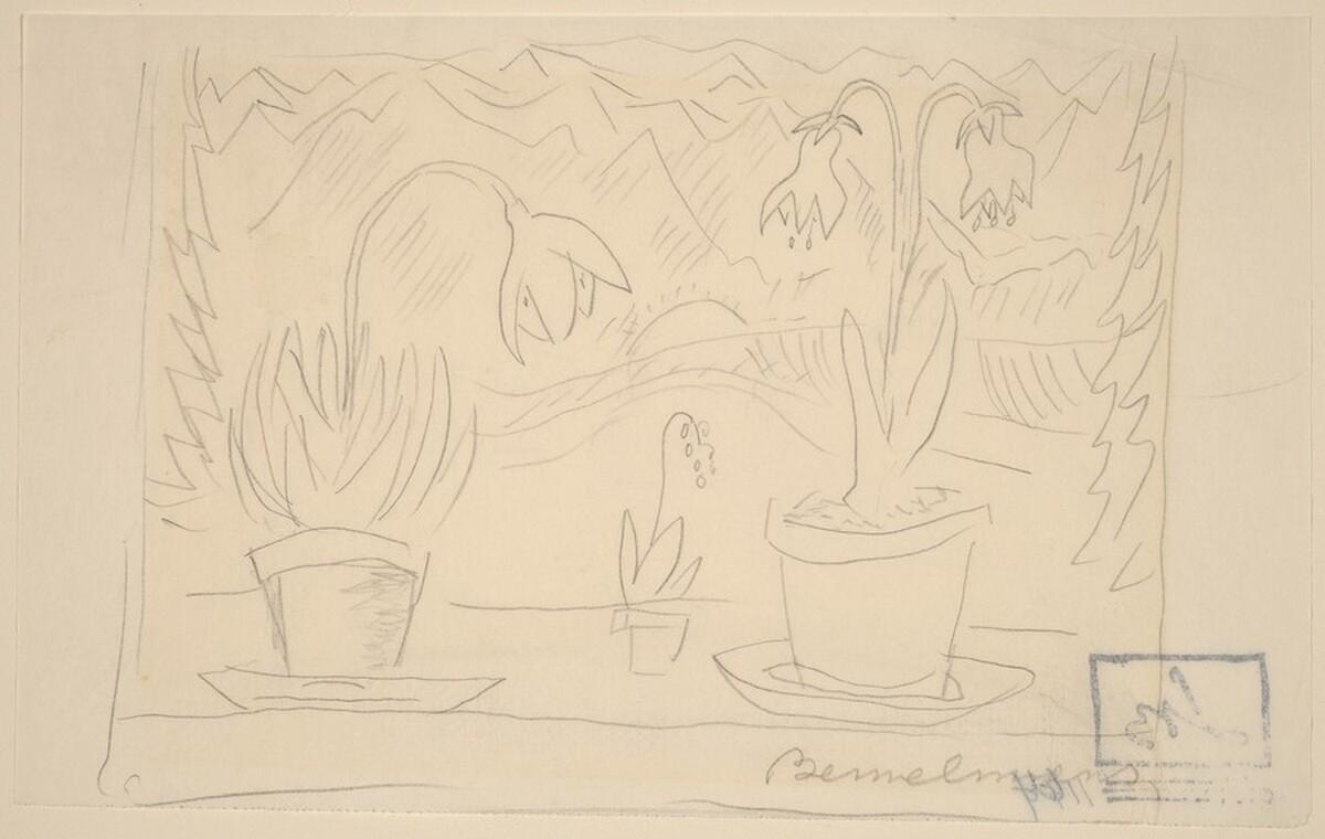 Flowers on a Windowsill by Ludwig Bemelmans