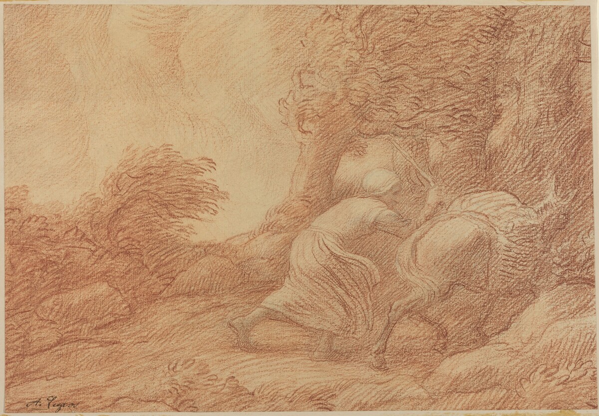 Peasant and Ass by Alphonse Legros