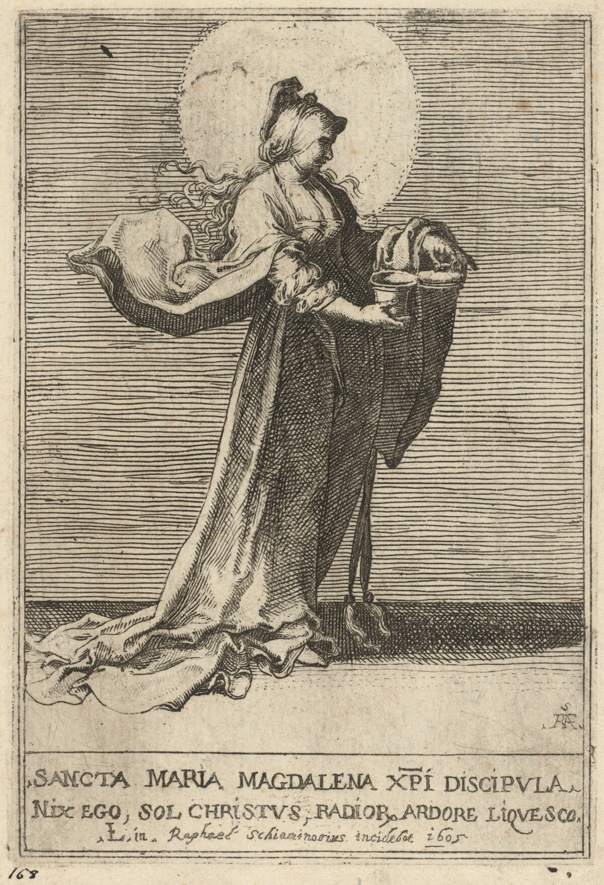 Saint Mary Magdalene by Raffaello Schiaminossi, after Lucas van Leyden