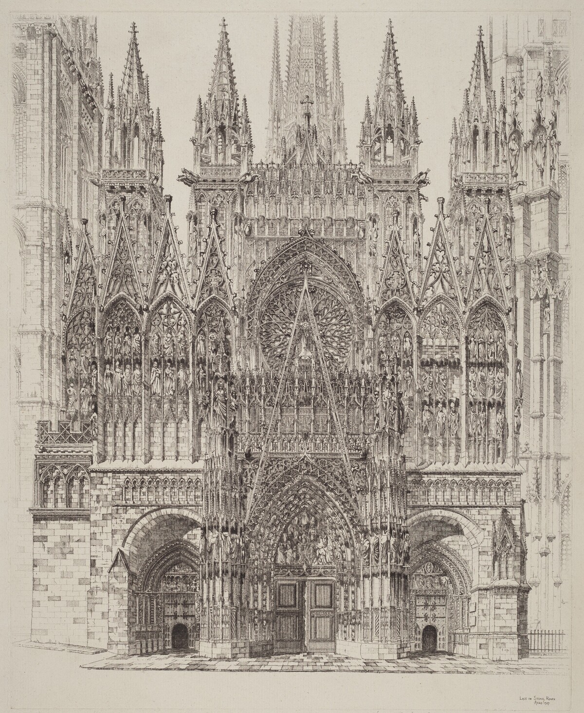 Lace in Stone, Rouen Cathedral by John Taylor Arms