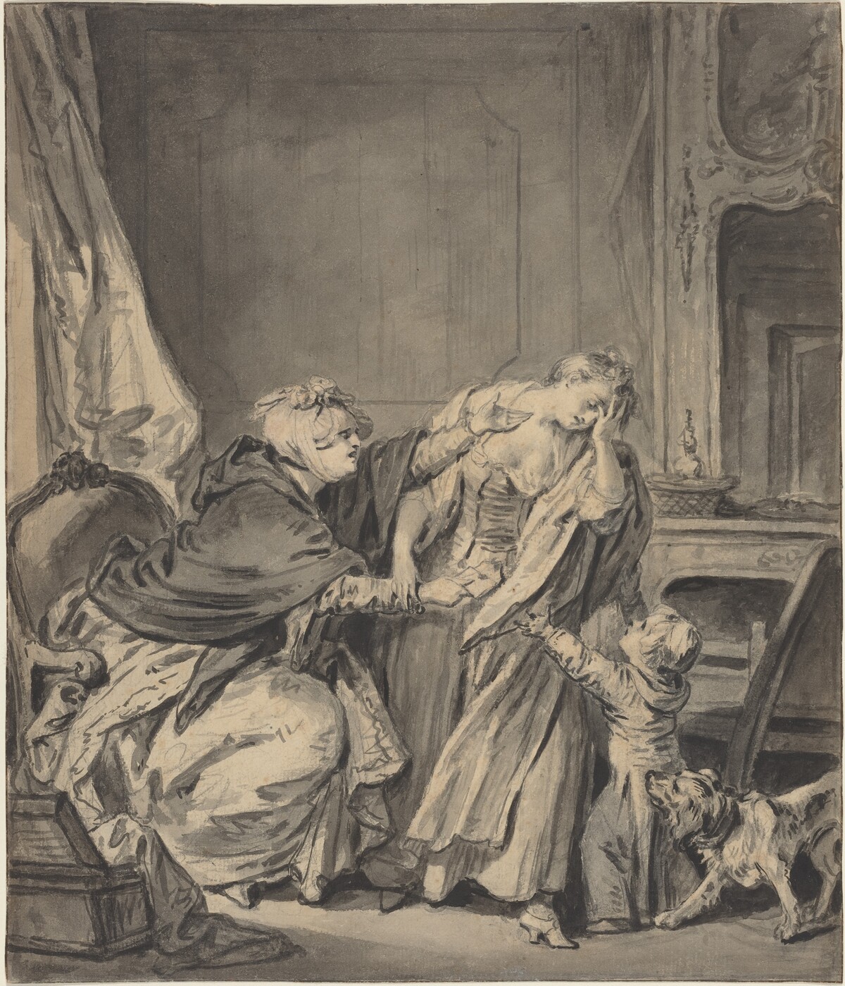 The Angry Mother by Jean-Baptiste Greuze