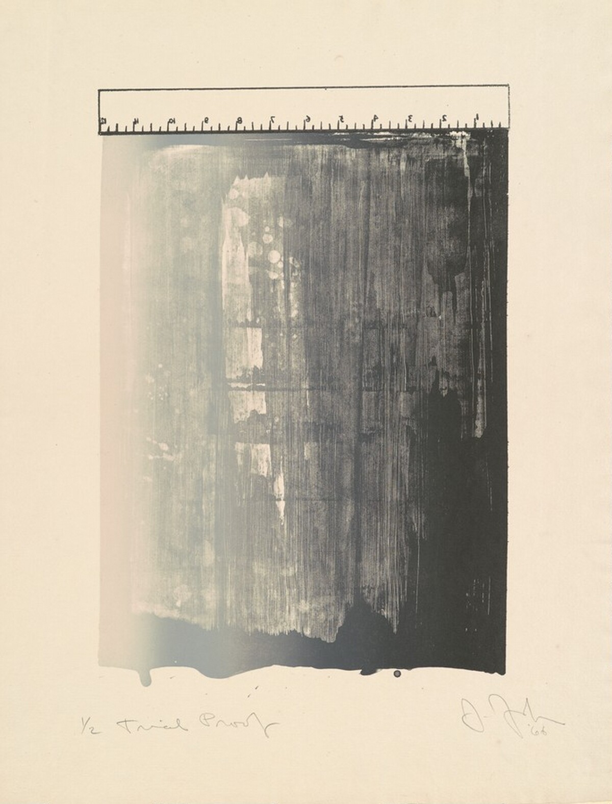 Ruler [trial proof] by Jasper Johns