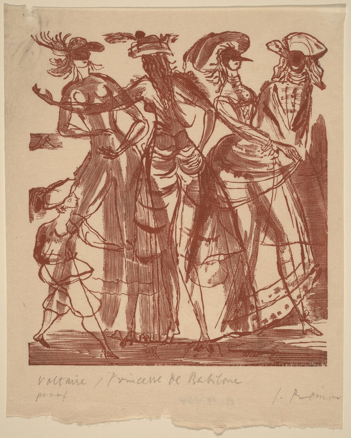 Illustration to Voltaire, "La Princesse de Babilone" by Imre Reiner