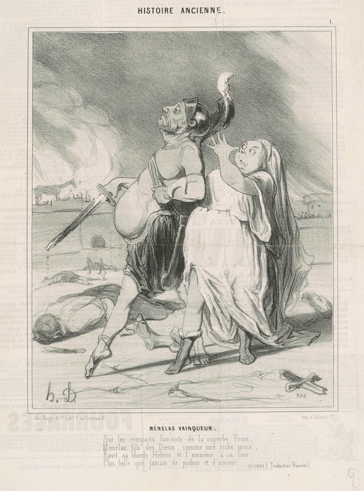 Ménélas vainqueur by Honoré Daumier