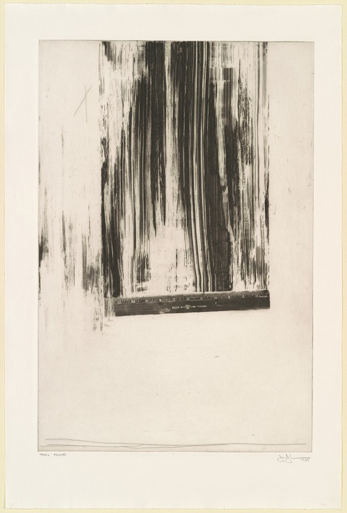 Untitled (Ruler) [trial proof] by Jasper Johns