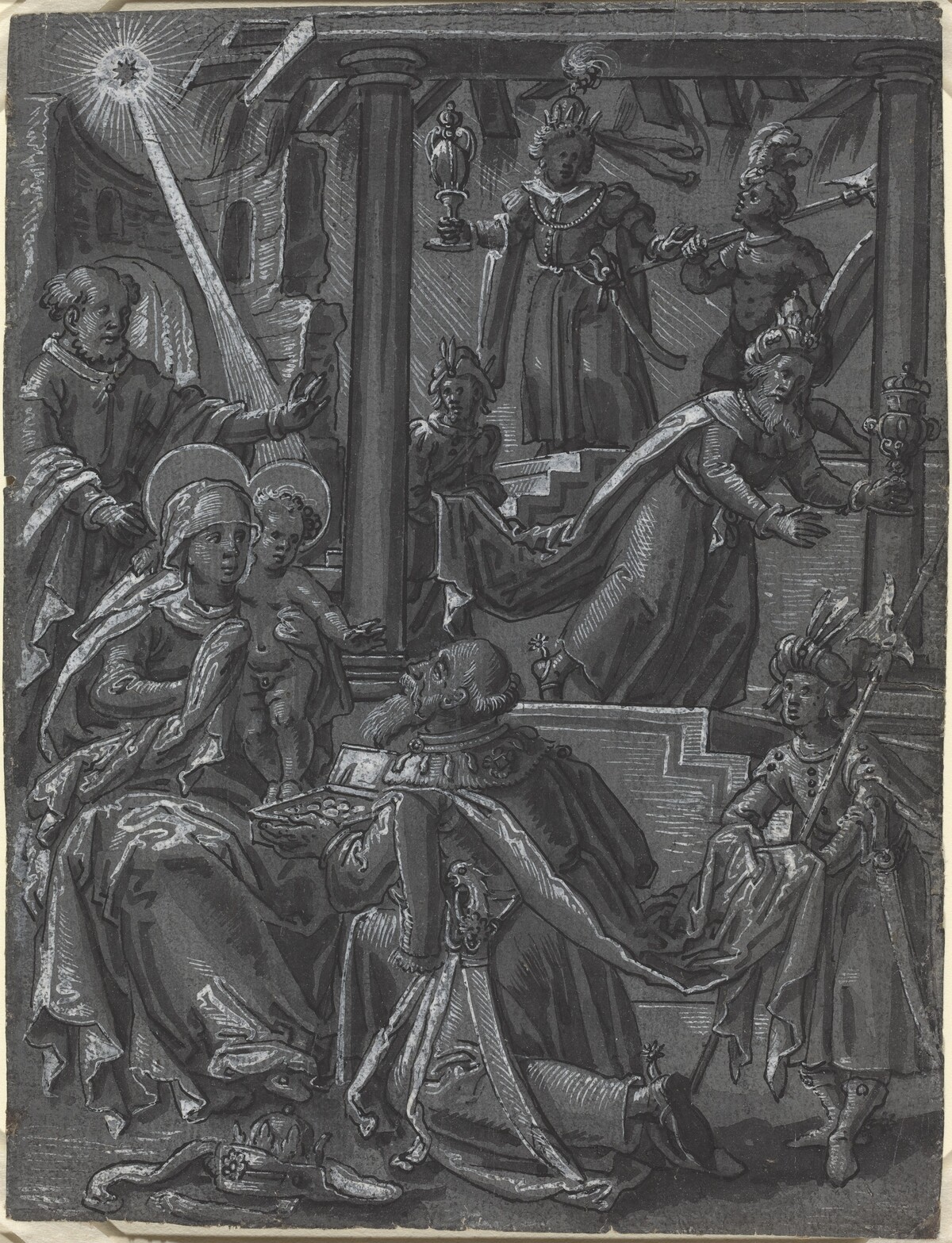 The Adoration of the Kings [recto] by German 16th Century
