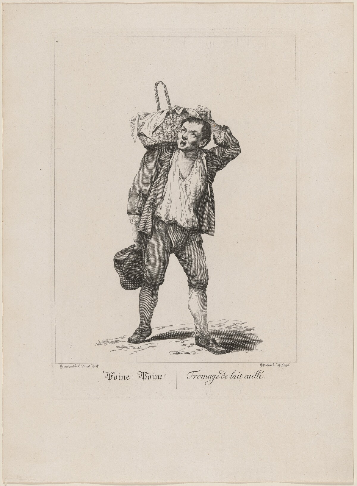 Poine! Poine! (Cheese Curd Seller) by Johann Feigel, after Johann Christian Brand