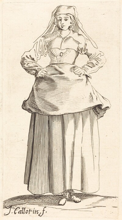 Young Woman with Hands on Hips, Front View