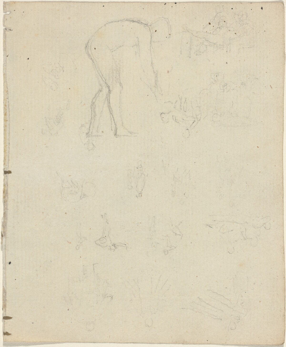 Sheet of Studies [recto and verso] by John Flaxman