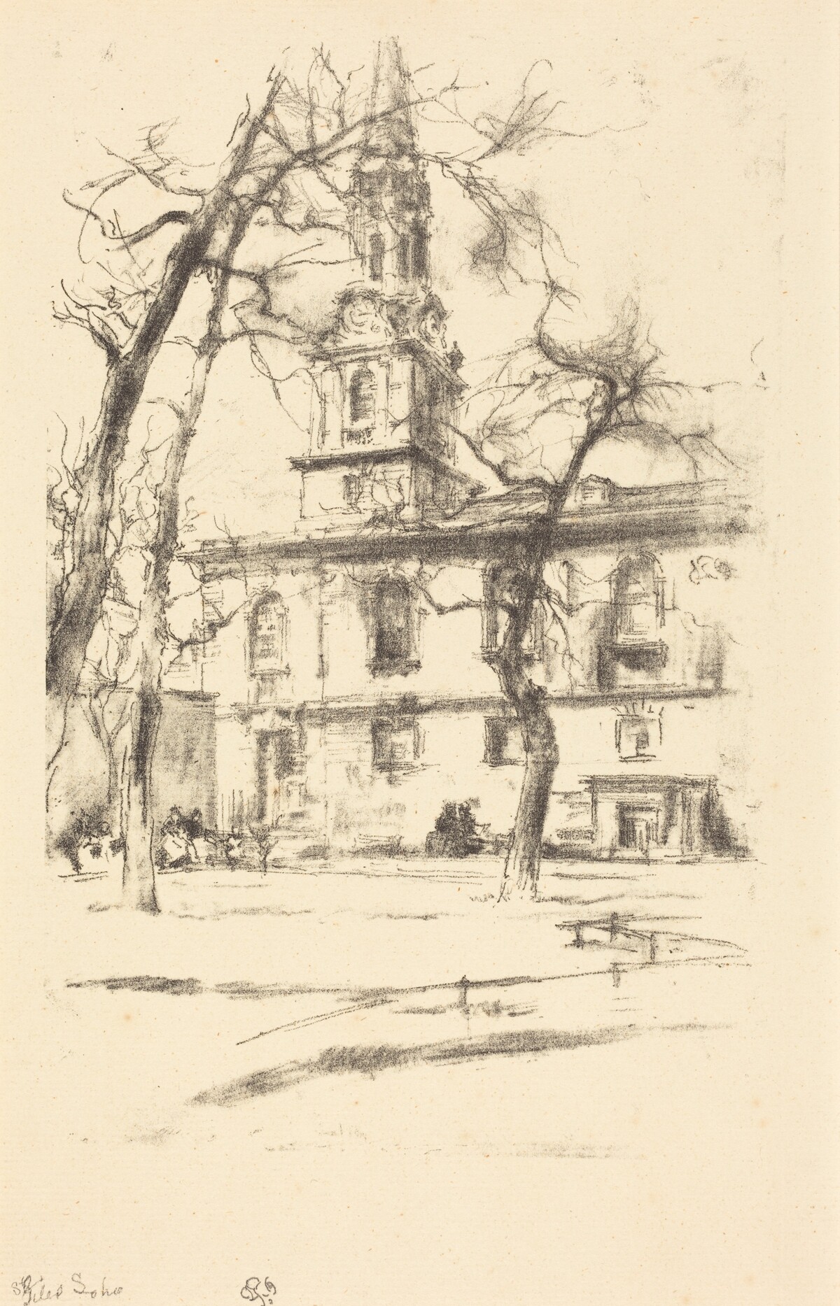 St. Giles-in-the-Fields by James McNeill Whistler