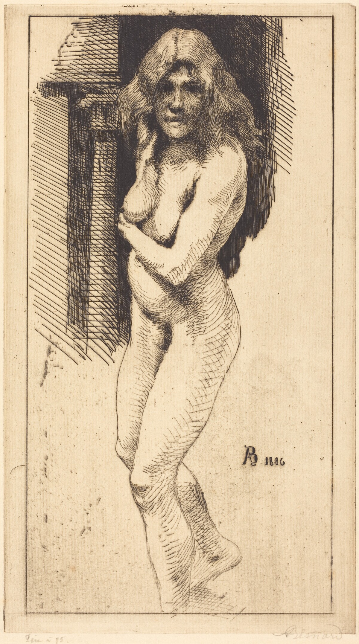Carmen Standing in the Nude (Carmen nue debout) by Albert Besnard