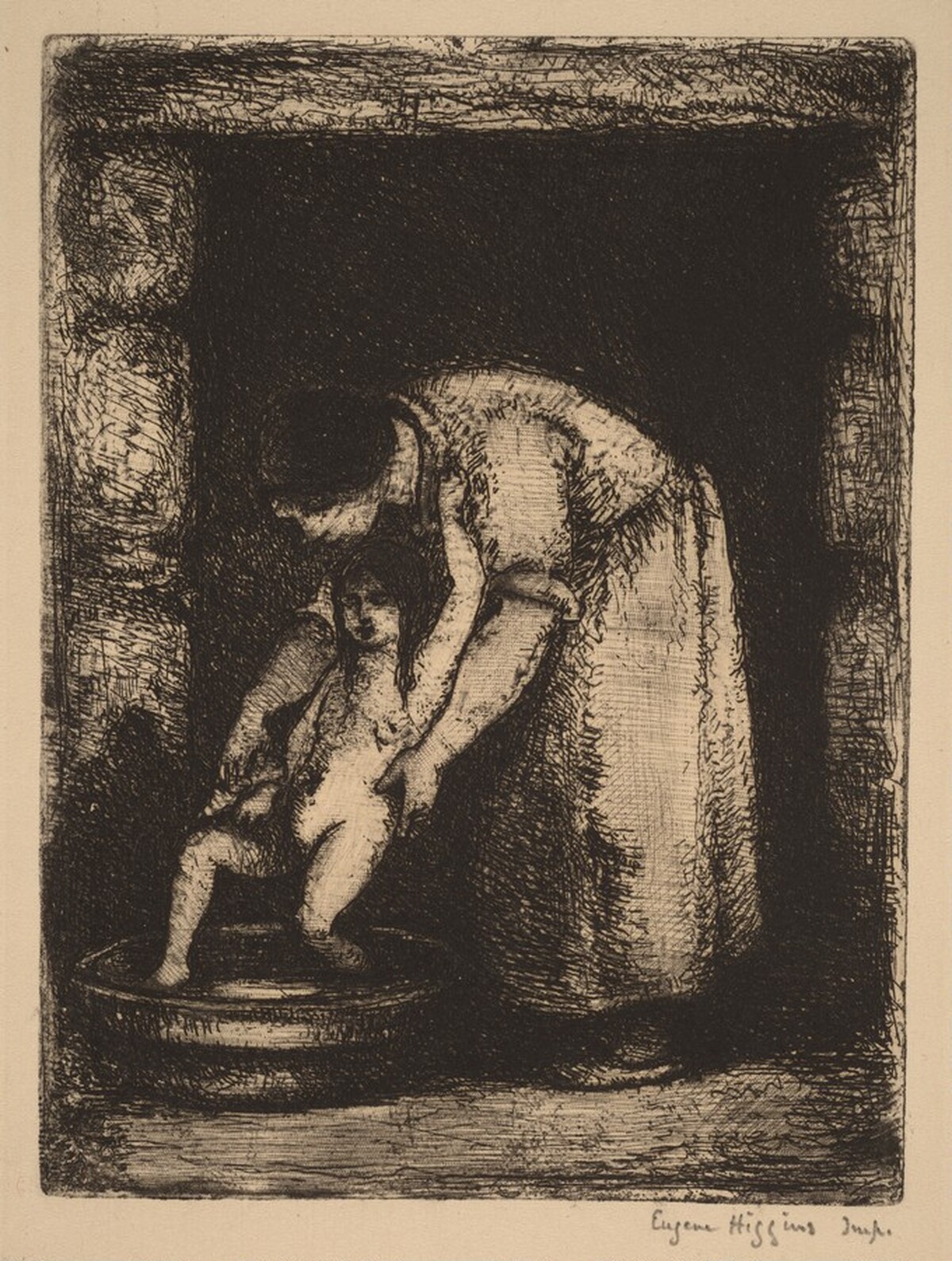 Washing Child by Eugene Higgins