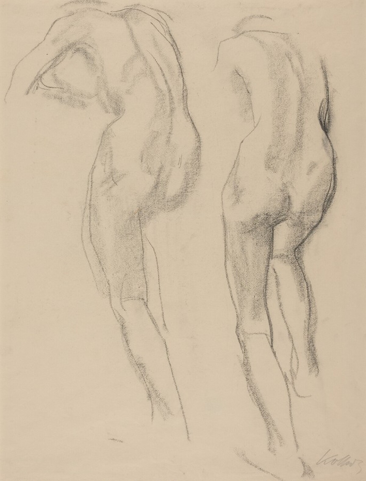 Two Nudes by Käthe Kollwitz