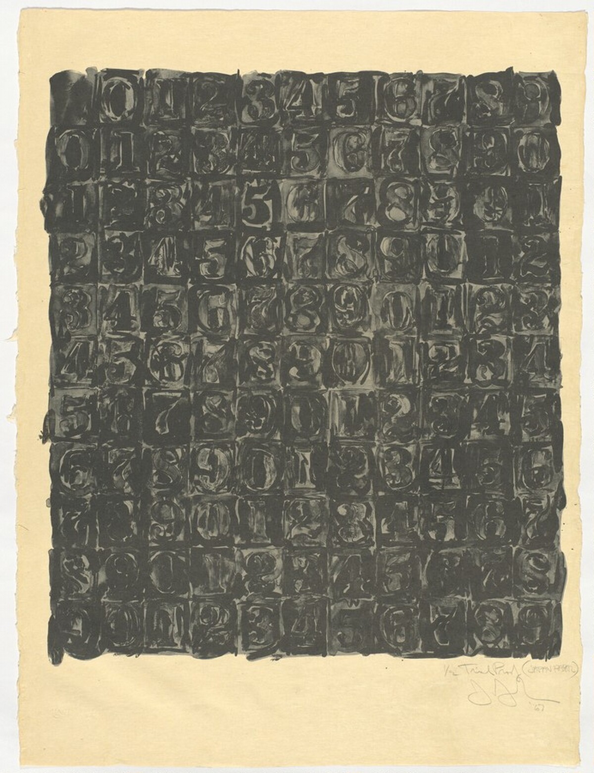 Numbers [trial proof] by Jasper Johns