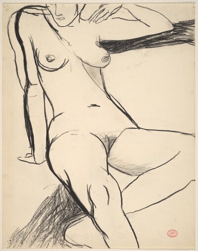 Untitled [resting female nude]