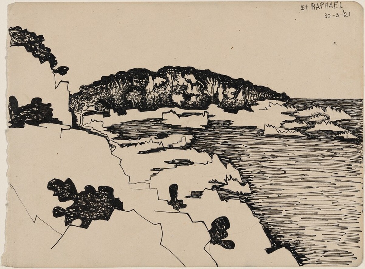 Coast Near Saint Raphael by M.C. Escher