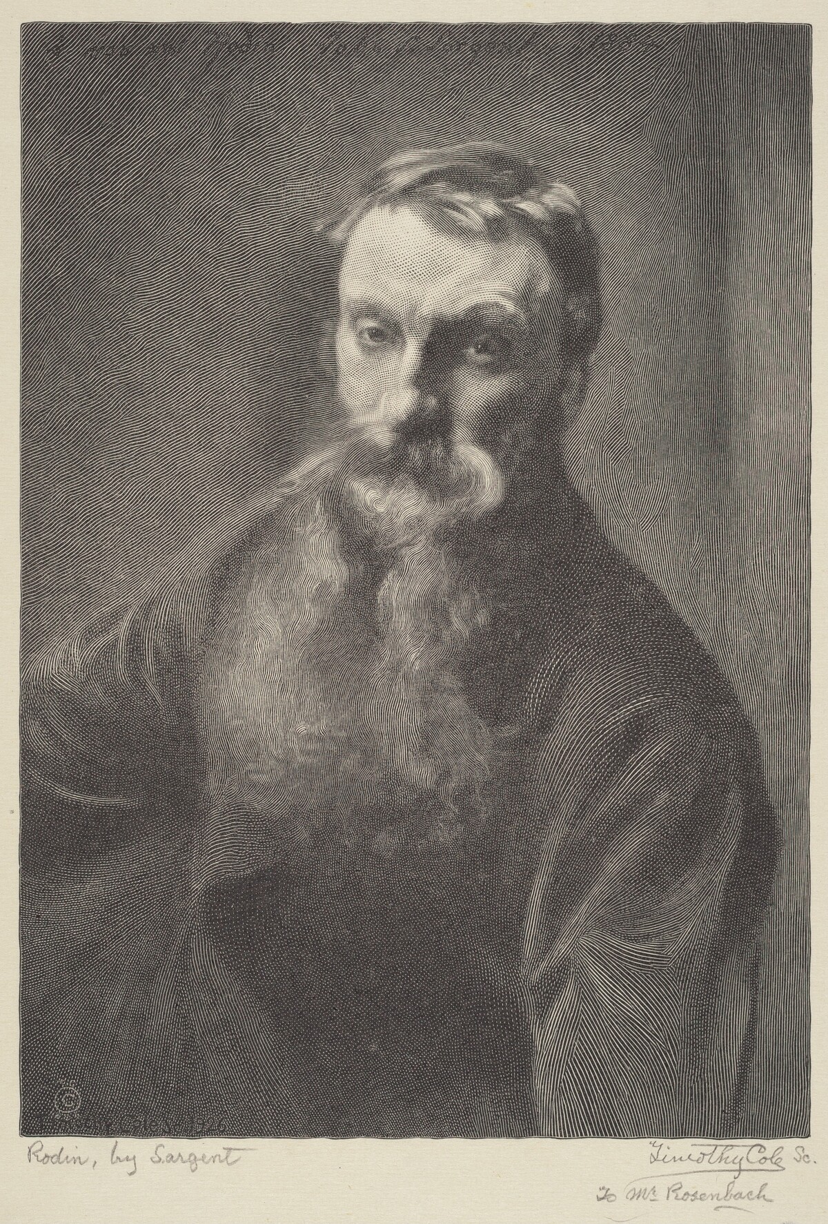 Rodin by Timothy Cole after John Singer Sargent