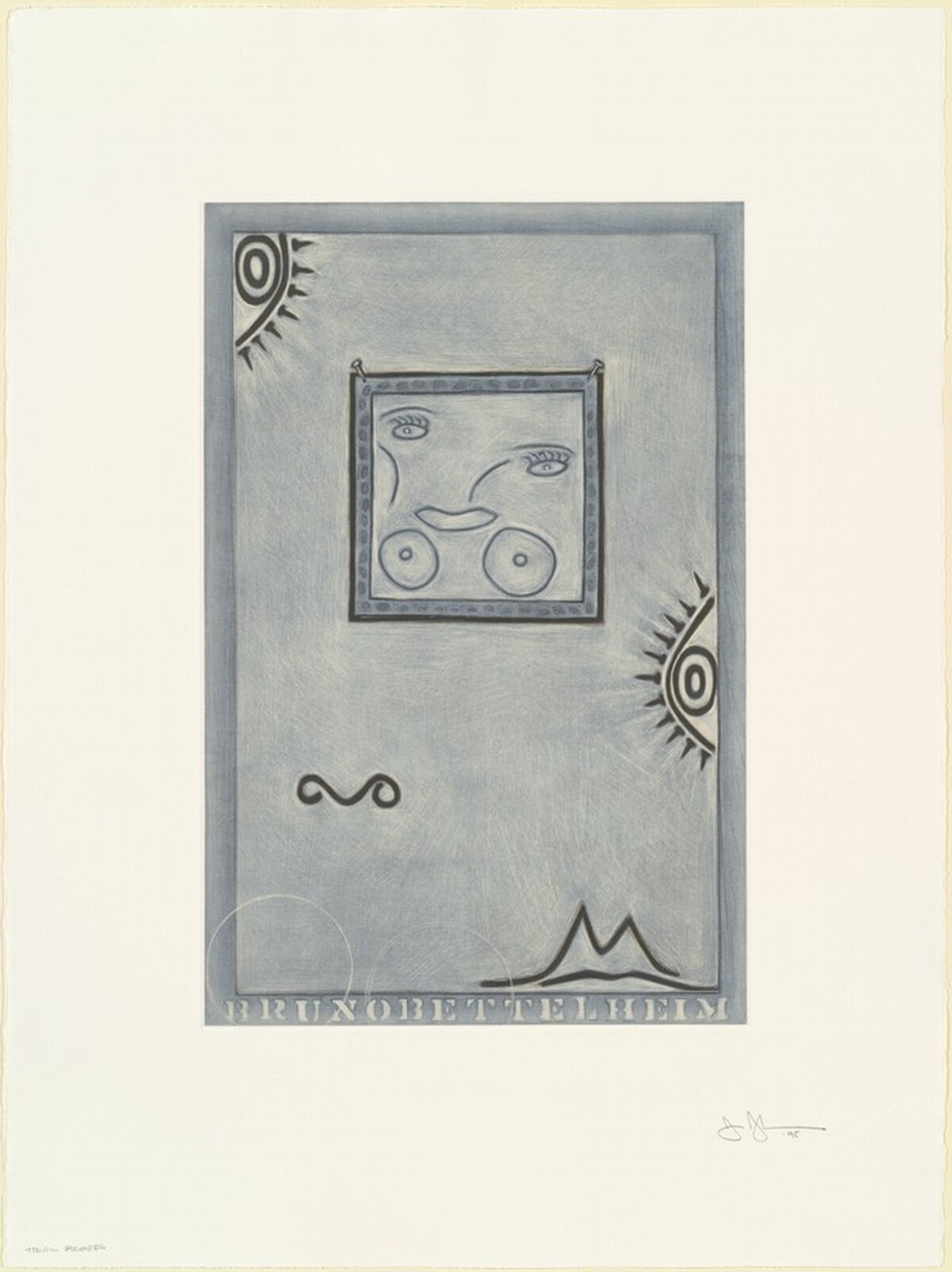 Untitled (White Mezzotint) [trial proof] by Jasper Johns