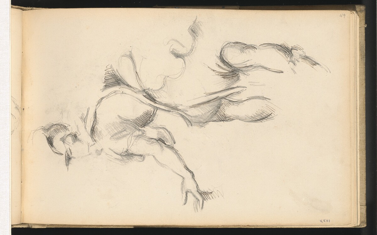Study of the Allegorical Figure France in Rubens' "The Exchange of the Two Princesses" by Paul Cezanne
