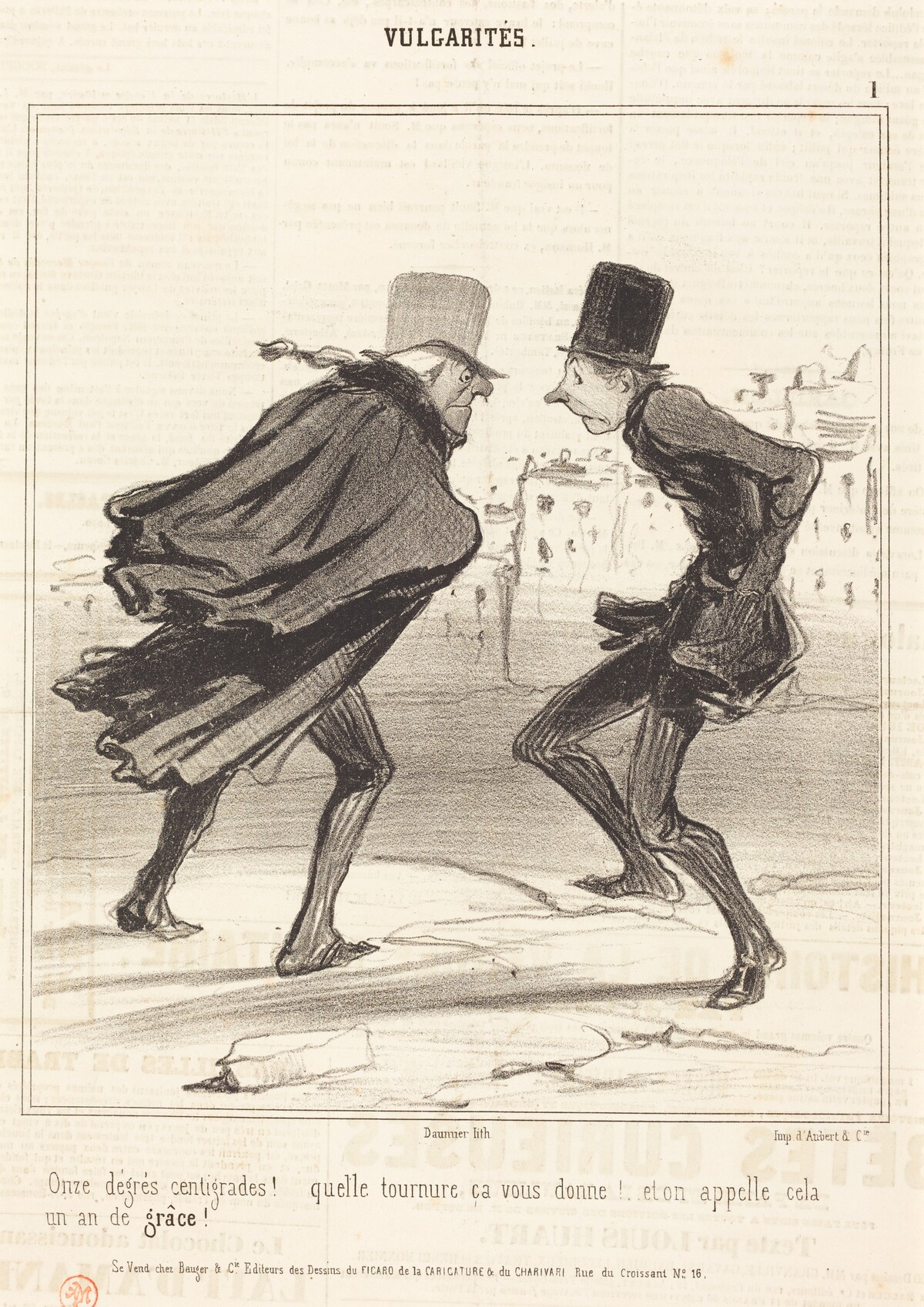Onze degrés centigrades! by Honoré Daumier