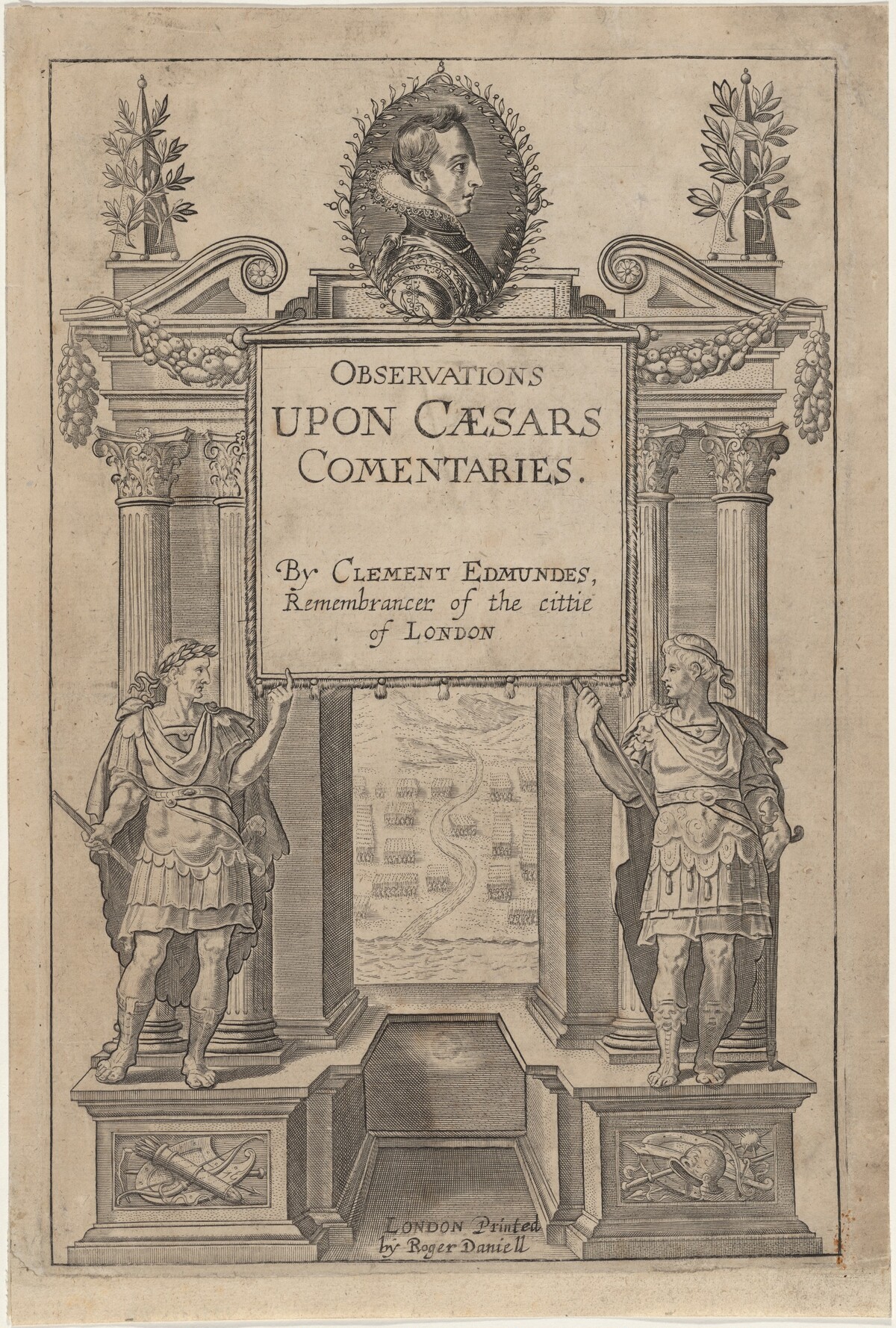 Title Page to Observations Upon Caesar's Commentaries by Clement Edmondes by Unknown Artist