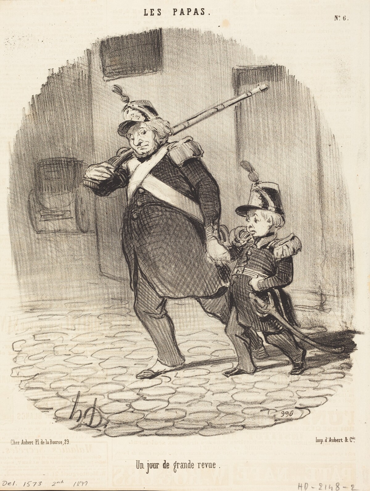Un Jour de grande revue by Honoré Daumier