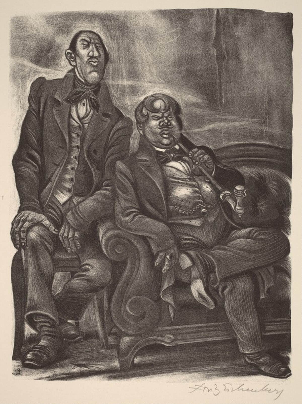 The First, the Rightful Lover (Book VIII: Mitya, facing p.320) by Fritz Eichenberg