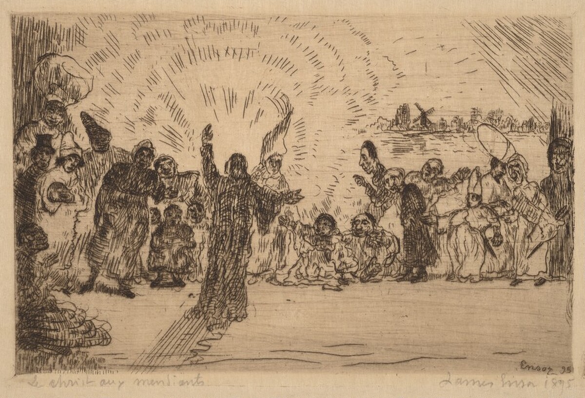 Christ and the Beggars (Le Christ aux mendiants) by James Ensor