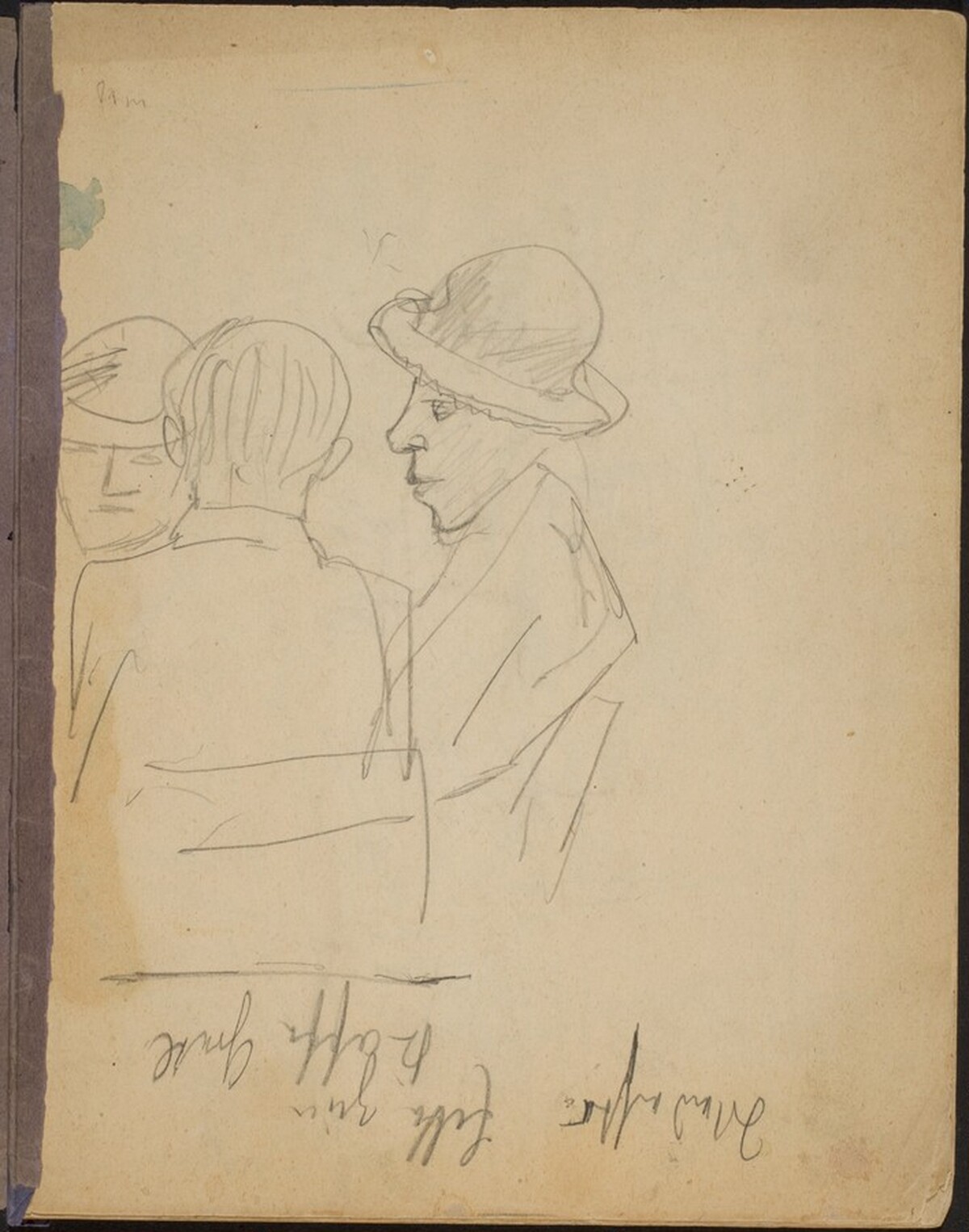Zwei Damen und ein Herr zu Tisch (Two Women and a Gentleman at a Table) [p. 1] by Max Beckmann