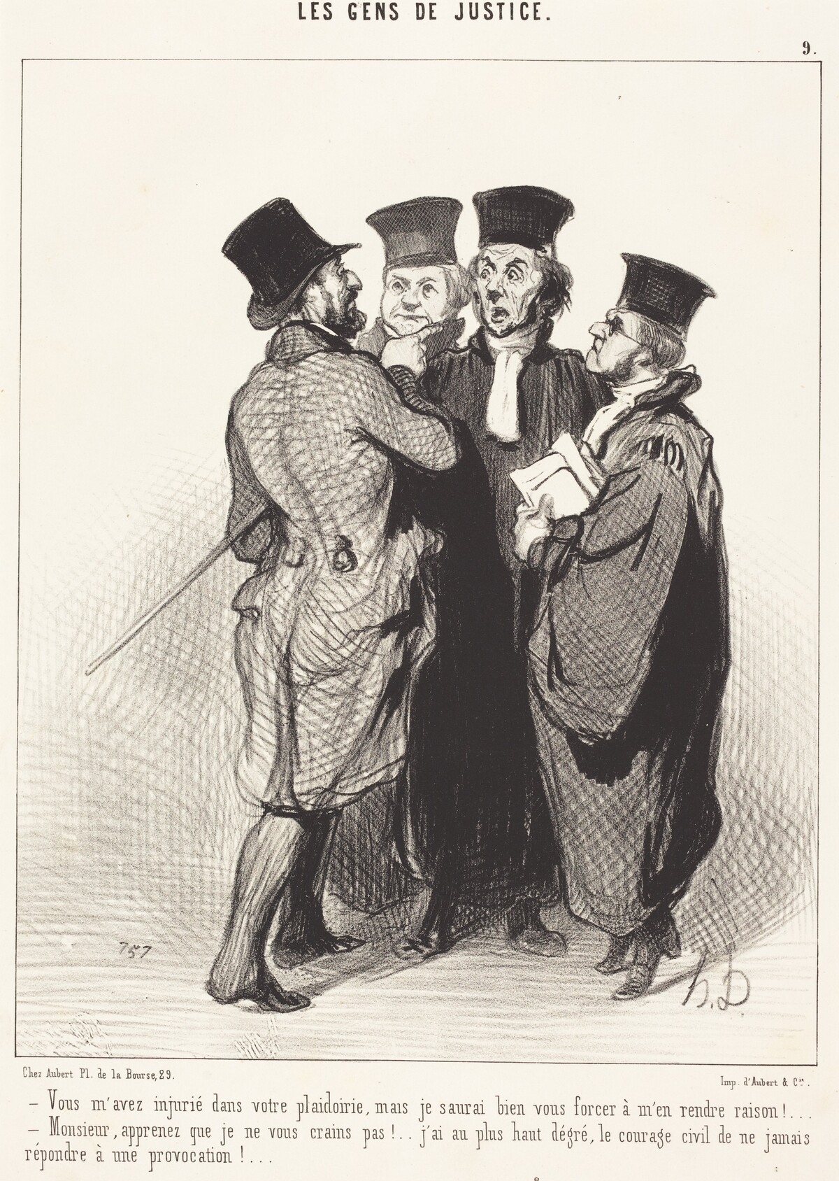 Vous m'avez injurié dans votre plaidoirie... by Honoré Daumier