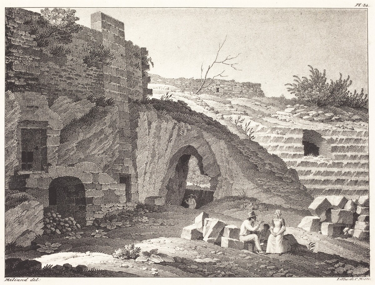 Rustics Picnicking in Ruins by Jean René Méliand