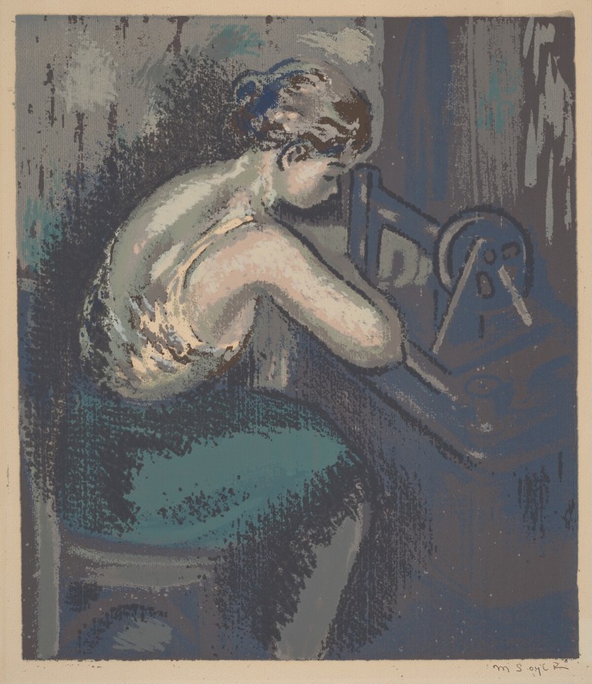 Seamstress by Moses Soyer