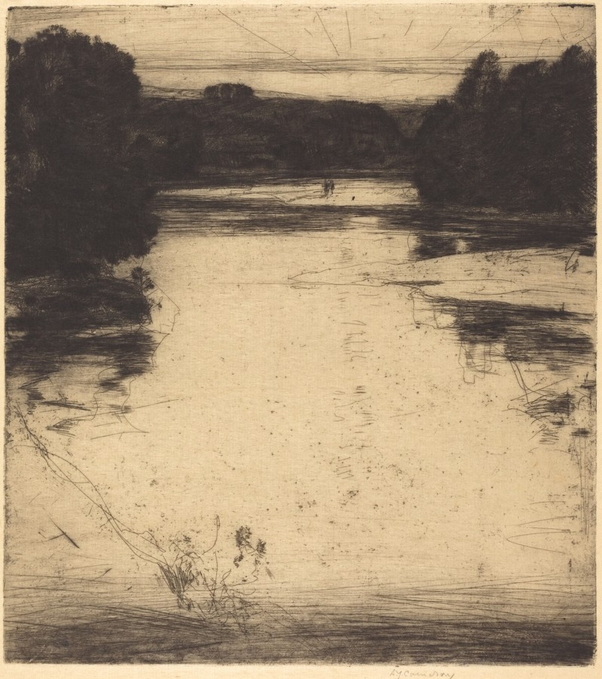 Afterglow (or Evening) on the Findhorn by David Young Cameron