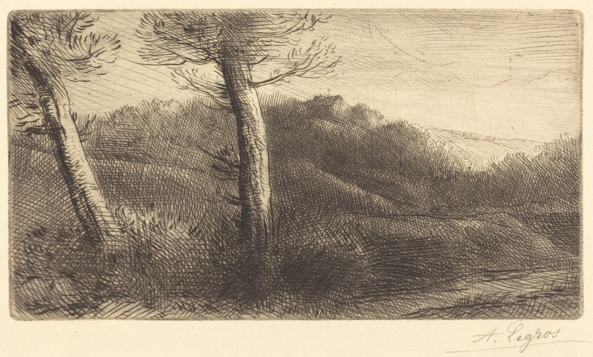 Sunset (Coucher du soleil) by Alphonse Legros