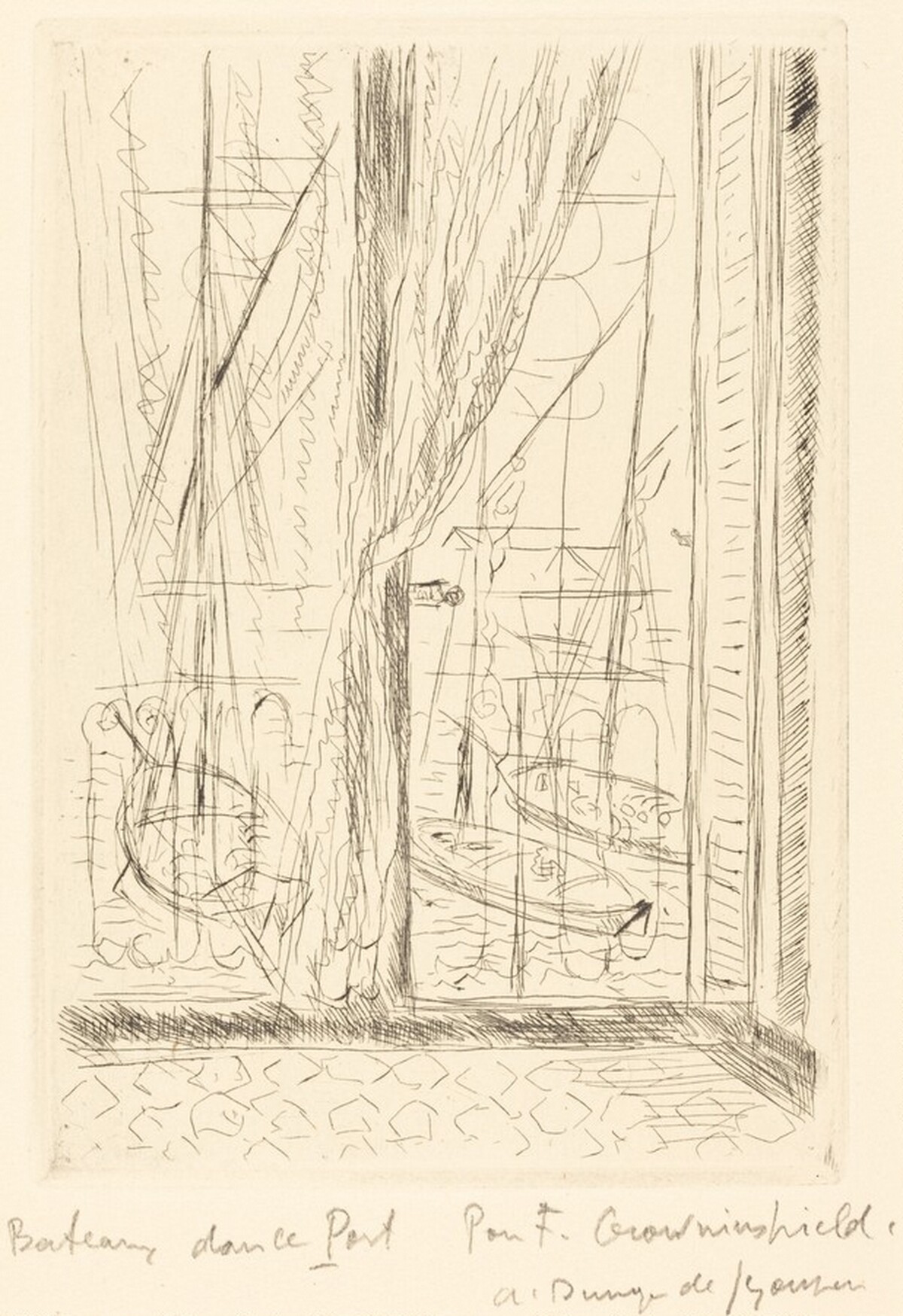 Bateaux dans le Port by André Dunoyer de Segonzac