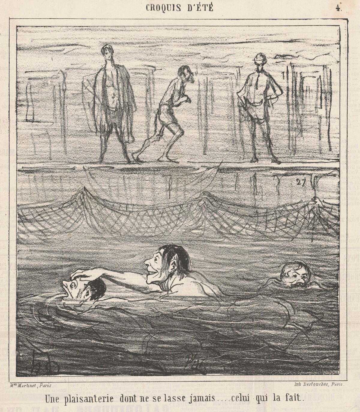 Une plaisanterie dont ne se lasse ... by Honoré Daumier